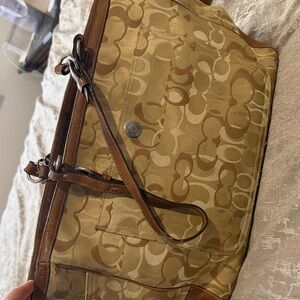 Coach Brown Signature Shoulder Bag